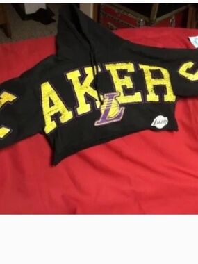 Ladies NBA Los Angeles Lakers cropped hoodie